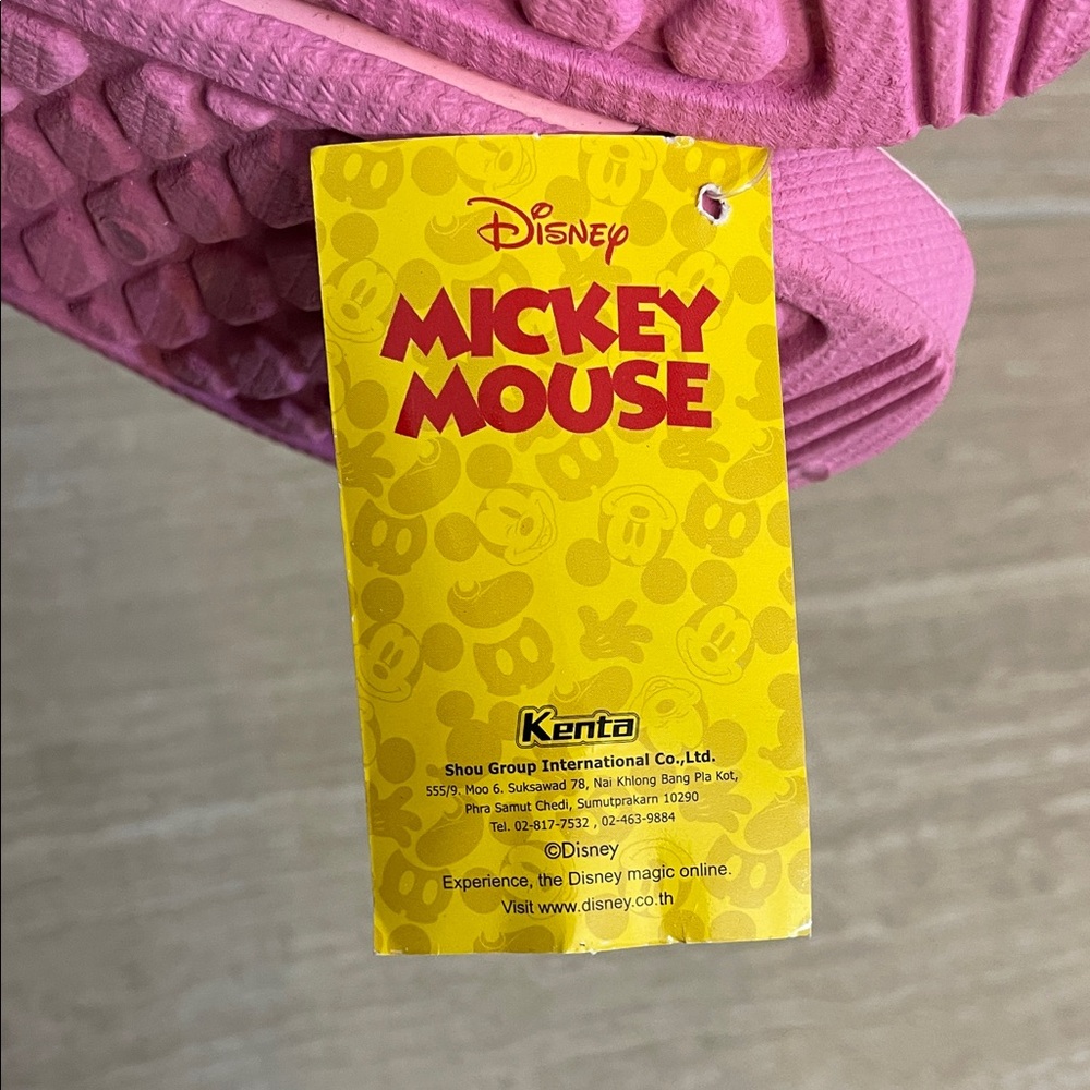 Disney Minnie Mouse NWT Sz 12-13 Pink Kids Slide Sandals - Picture 4 of 10
